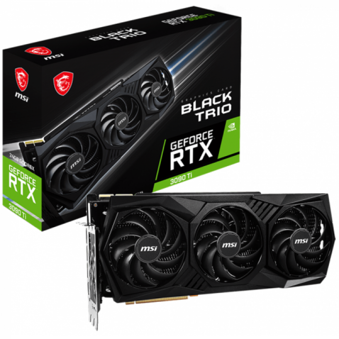 Placa video MSI nVidia GeForce RTX 3090 Ti BLACK TRIO 24GB, GDDR6X, 384bit