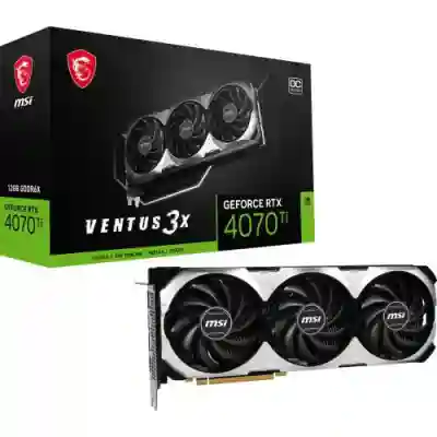 Placa video MSI nVidia GeForce RTX 4070 Ti VENTUS 3X OC 12GB, GDDR6X, 192bit