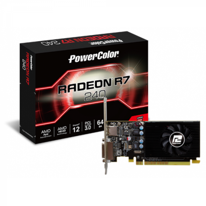 Placa video PowerColor AMD Radeon R7 240 2GB, GDDR5, 64bit