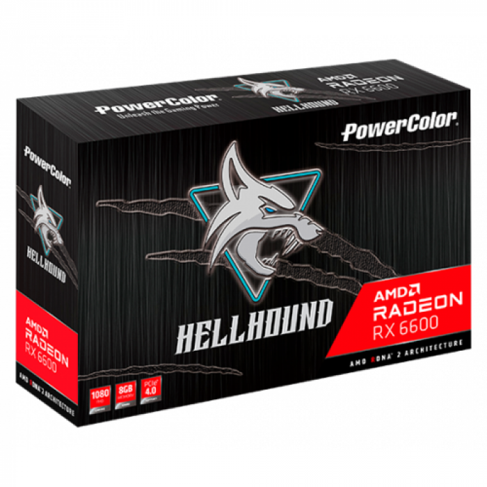 Placa video PowerColor AMD Radeon RX 6600 Hellhound 8GB, GDDR6, 128bit