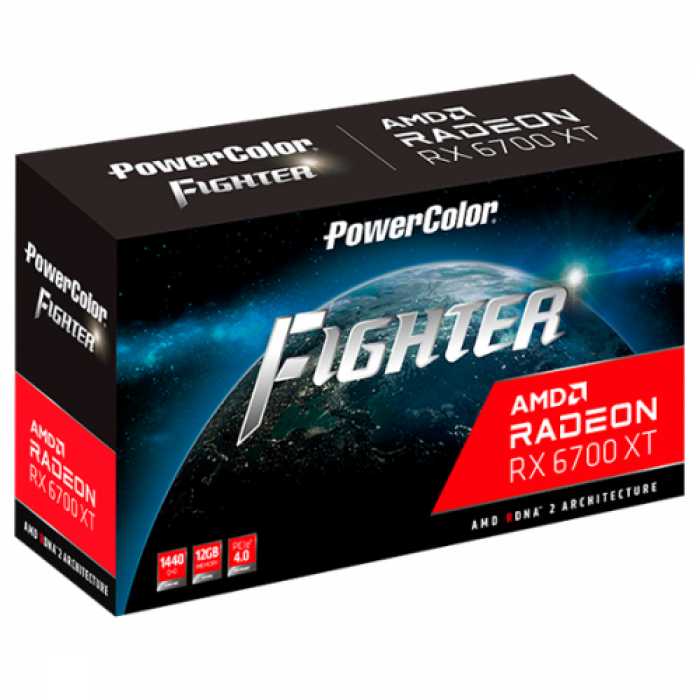 Placa video PowerColor AMD Radeon RX 6700 XT Fighter 12GB, GDDR6, 192bit