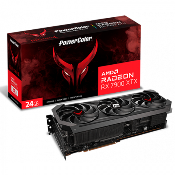 Placa video PowerColor AMD Radeon RX 7900 XTX Red Devil OC 24GB, GDDR6, 384bit