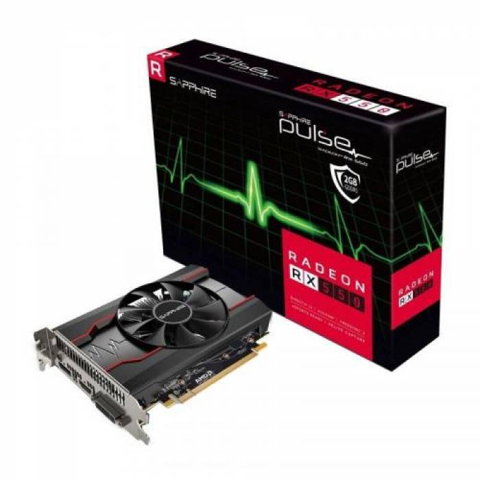 Placa video Sapphire Radeon RX 550 PULSE 2GB, GDDR5, 64bit