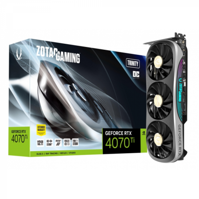 Placa video Zotac nVidia GeForce RTX 4070 Ti Trinity OC 12GB, GDDR6X, 192bit