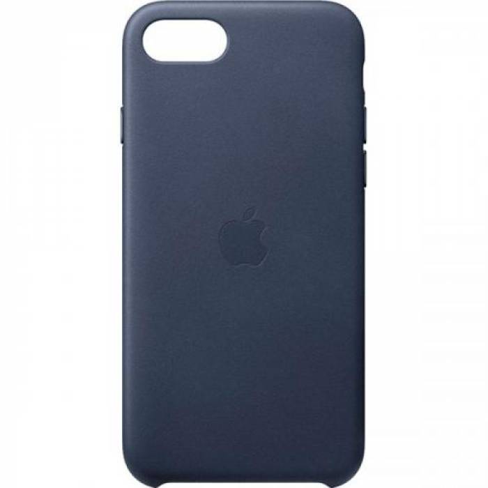 Protectie pentru spate Apple Leather pentru iPhone SE 2/3, Midnight Blue