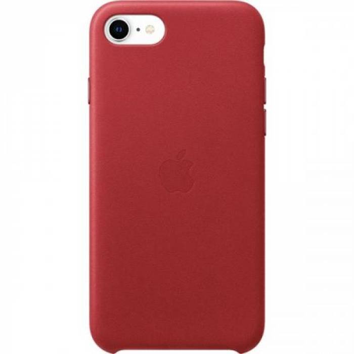 Protectie pentru spate Apple Leather pentru iPhone SE 2/3, Red