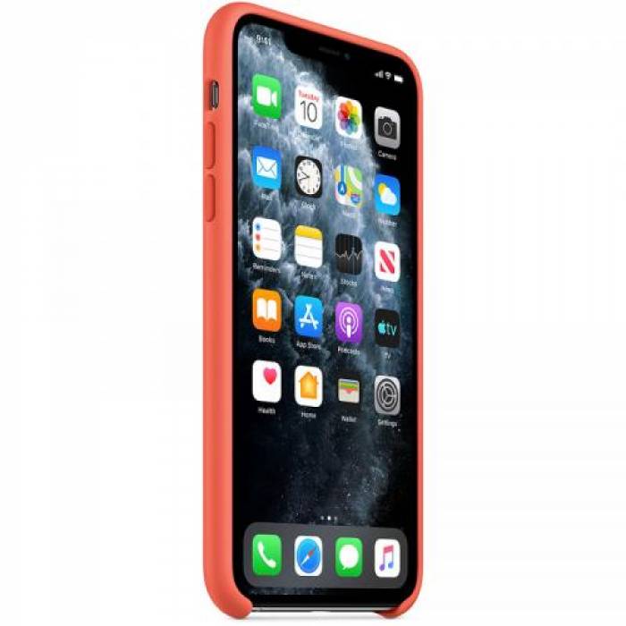 Protectie pentru spate Apple Silicone Case pentru iPhone 11 Pro, Clementine