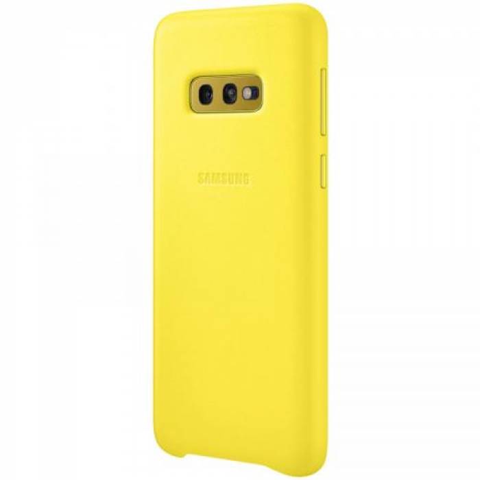 Protectie pentru spate Samsung Leather Cover pentru Galaxy S10e, Yellow