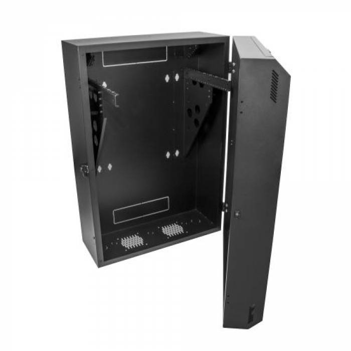 Rack vertical Startech RK830WALVS, 8U, Black