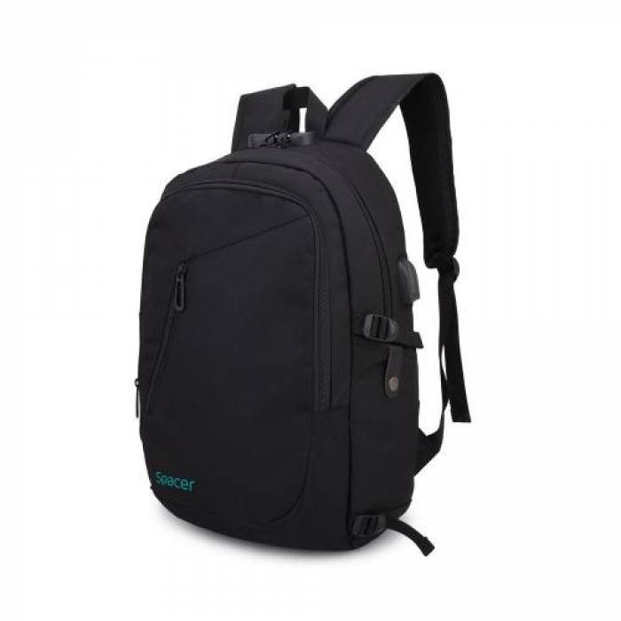 Rucsac Sapcer pentru laptop de 15.6inch, Black