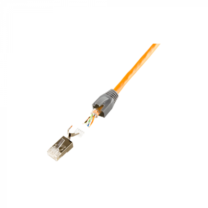 Set Conector Logilink MP0033, Cat6A, RJ45 pentru Cat6/Cat6A/Cat7/ Cat7A, 50 bucati