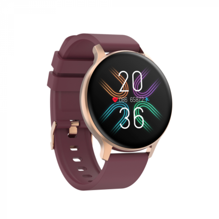 Smartwatch Canyon SW-68 Badian, 1.28inch, Curea Silicon, Red