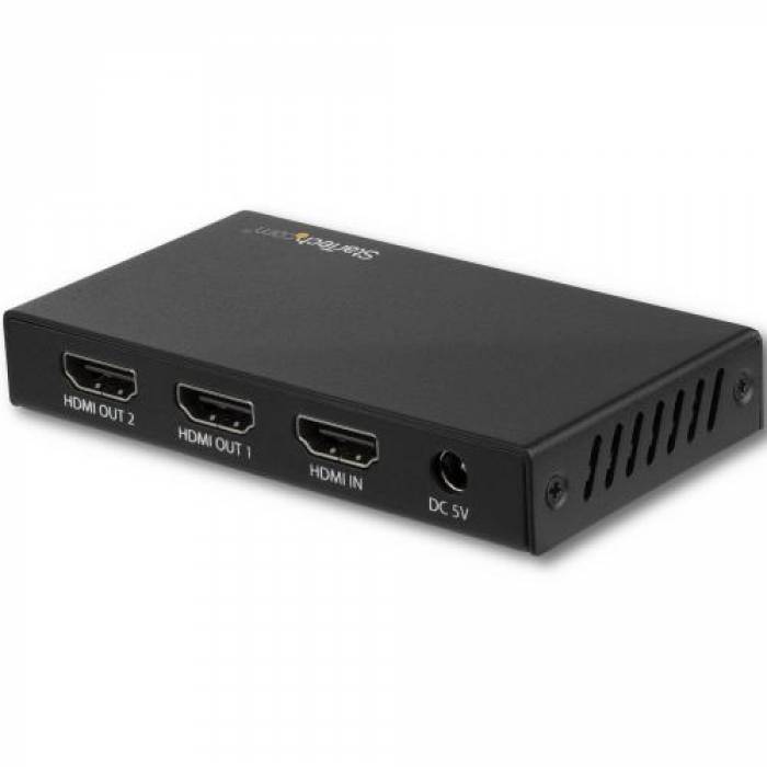 Splitter Startech ST122HD202, 2x HDMI, Black