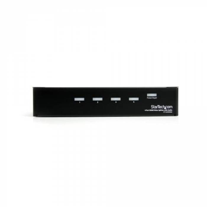 Splitter Startech ST124HDMI2, 4x HDMI, Black