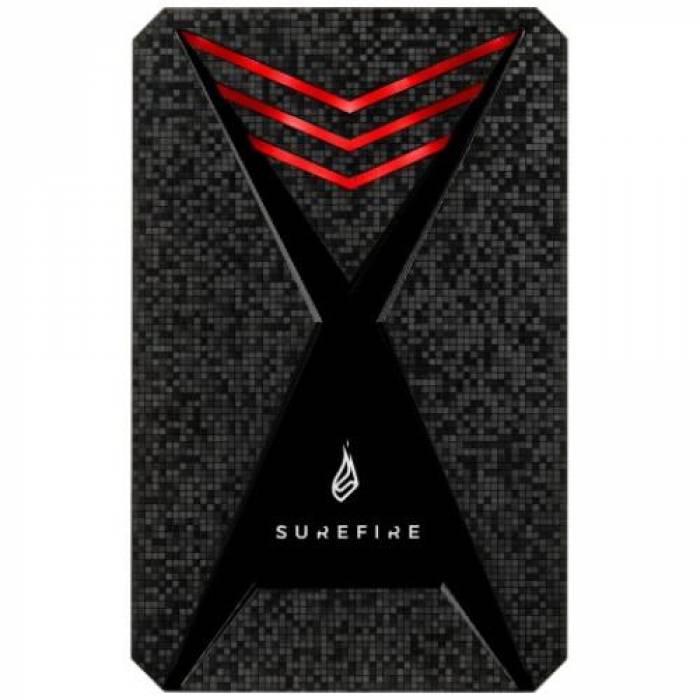 SSD portabil SureFire by Verbatim Bunker, 512GB, USB 3.0, Black