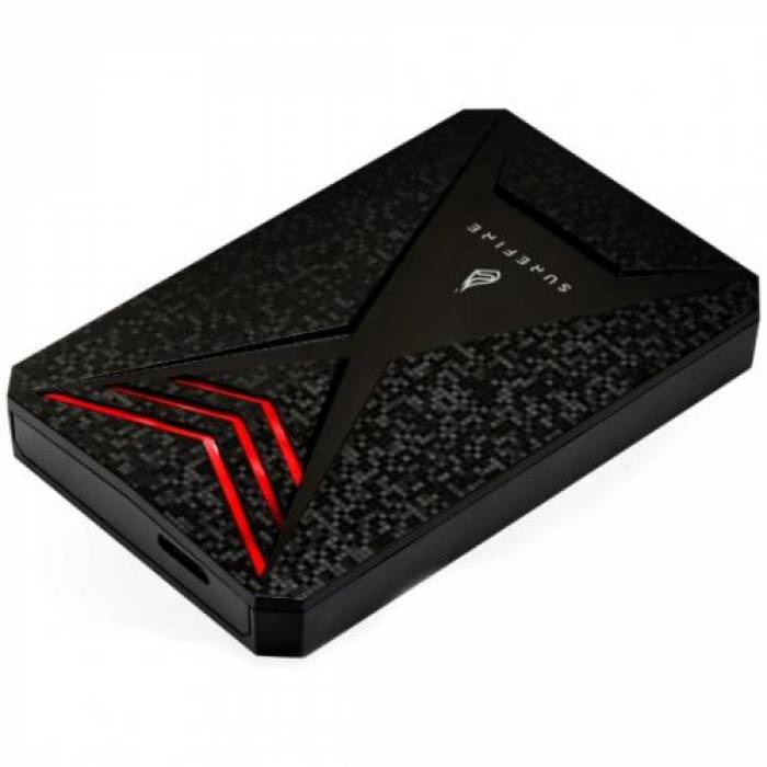 SSD portabil SureFire by Verbatim Bunker, 512GB, USB 3.0, Black