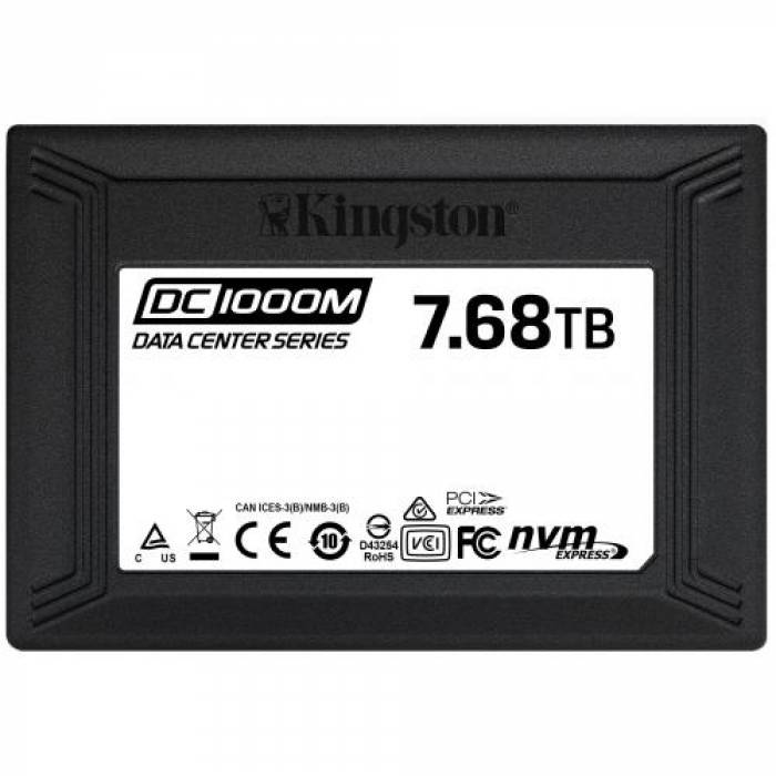 SSD Server Kingston DC1000M 7.68TB, PCI Express 3.0 x4, 2.5inch