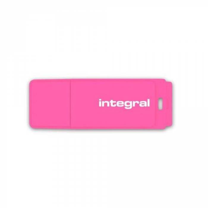 Stick memorie Integral Neon 16GB, USB 2.0, Pink