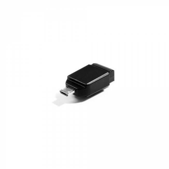 Stick memorie Verbatim Store 'N' STAY 32GB, USB, Black + OTG Adaptor