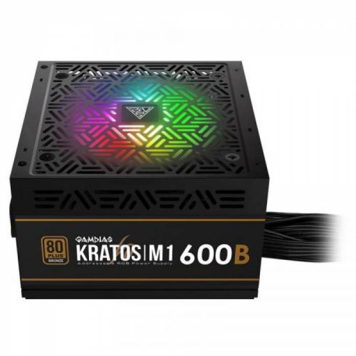 Sursa Gamdias Kratos M1 600B RGB, 600W