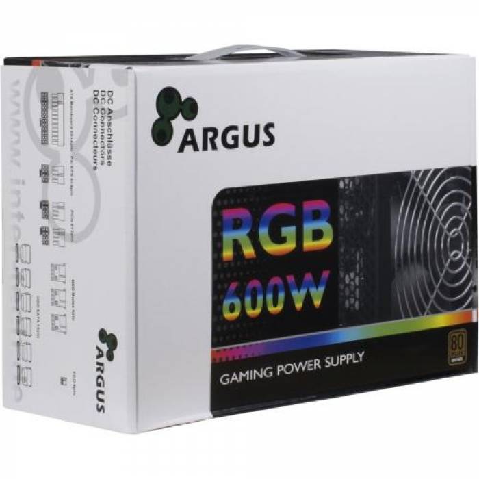 Sursa Inter-Tech Argus RGB-600, 600W