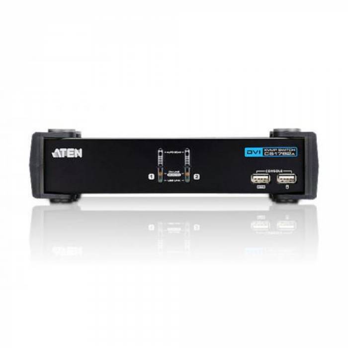 Switch KVM ATEN CS1762A, 2x USB, Black