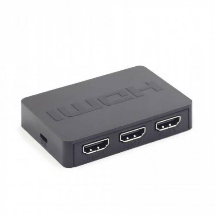 Switch KVM Gembird, 3x HDMI, Black