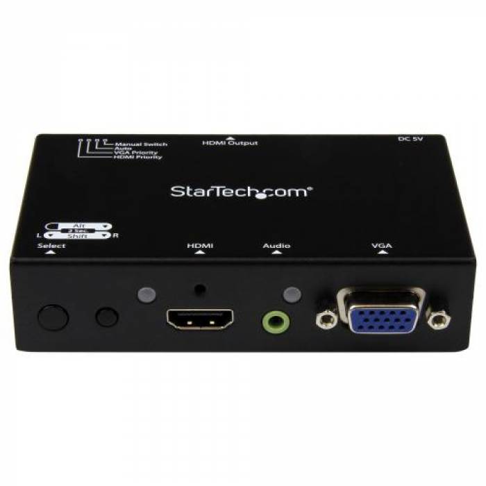 Switch KVM Startech HBS304A24A, 2x HDMI, 1x VGA, Black