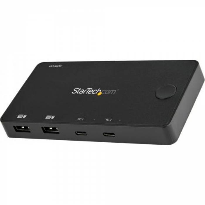 Switch KVM Startech SV211HDUC, 2x USB-C, Black