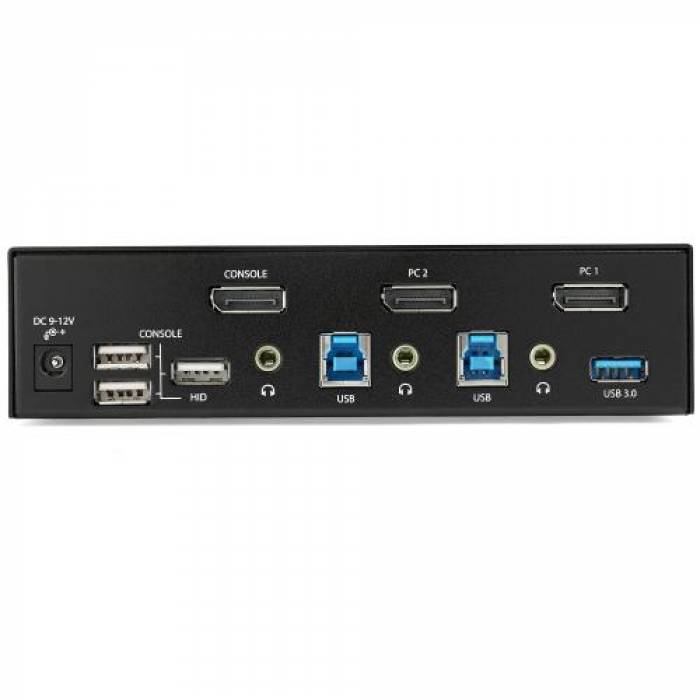 Switch KVM Startech SV231DPU34K, 2x Displayport, Black