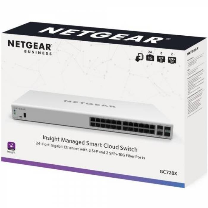 Switch Netgear GC728X, 24 porturi