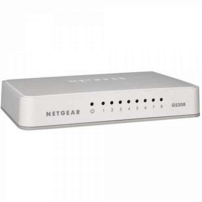 Switch Netgear GS208, 8 Porturi