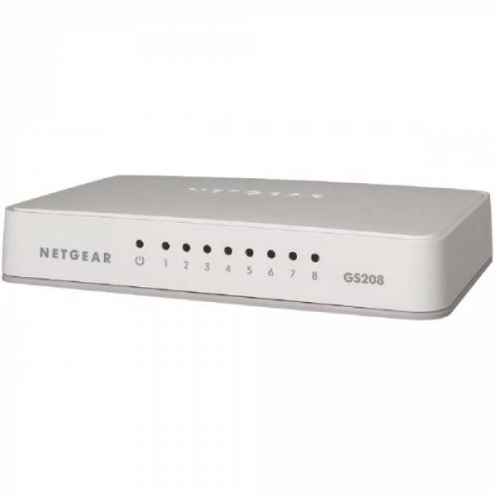 Switch Netgear GS208, 8 Porturi