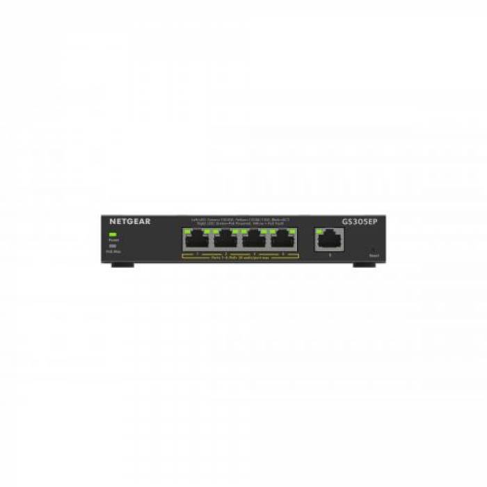 Switch Netgear GS305EP, 5 porturi, PoE+