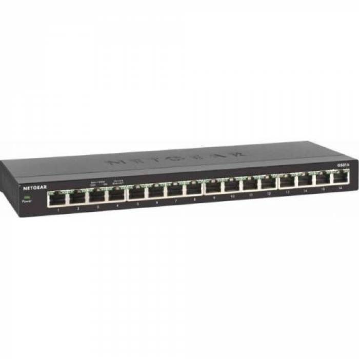 Switch Netgear GS316EP-100PES, 16 porturi