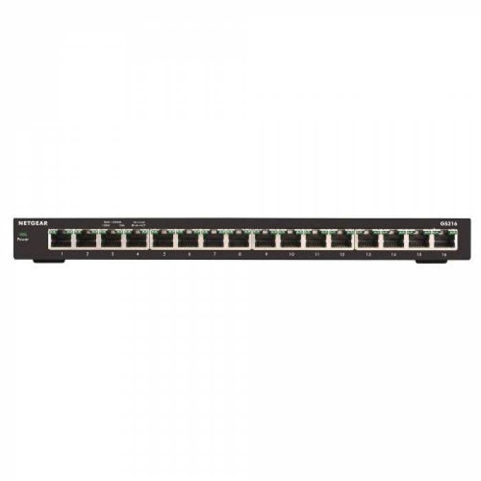 Switch Netgear GS316EP-100PES, 16 porturi