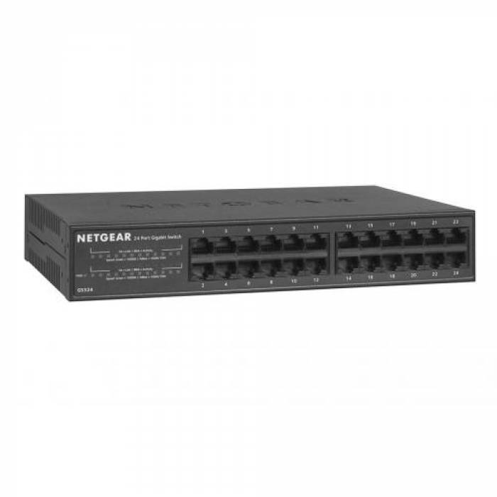 Switch Netgear GS324, 24 Porturi