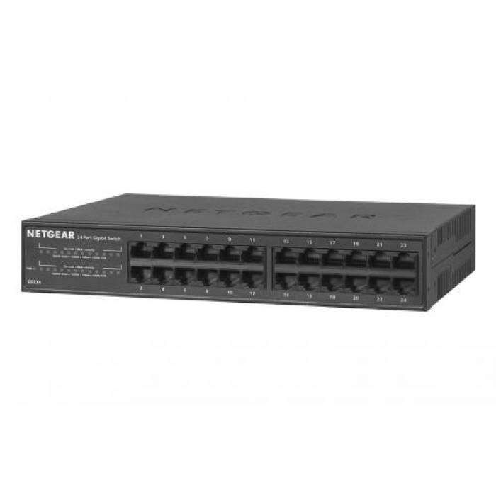 Switch Netgear GS324, 24 Porturi