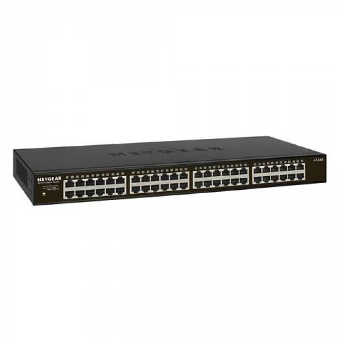 Switch Netgear GS348, 48 Porturi