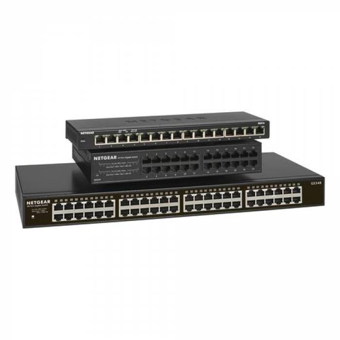 Switch Netgear GS348, 48 Porturi