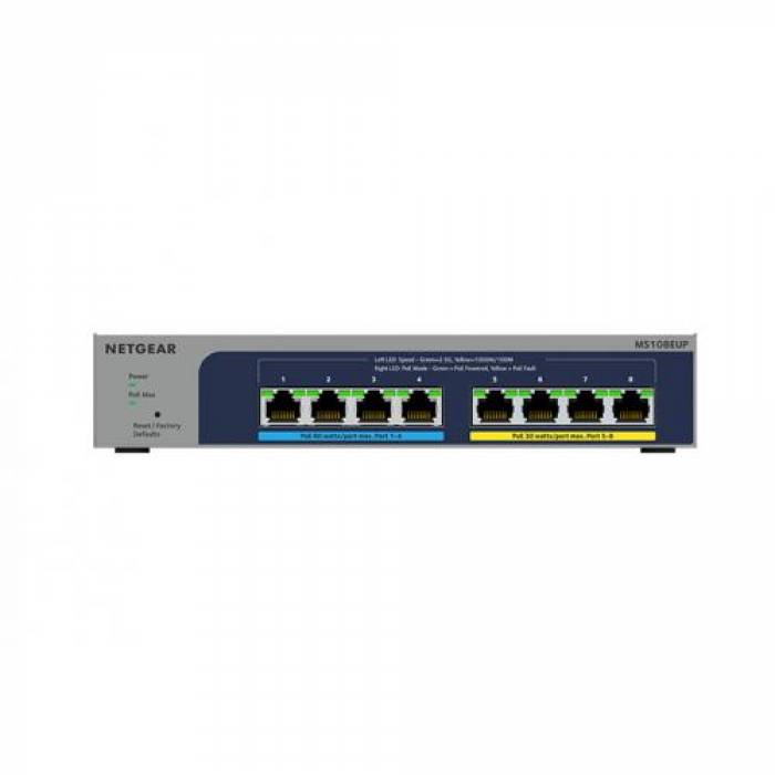 Switch Netgear MS108EUP, 8 Porturi, PoE