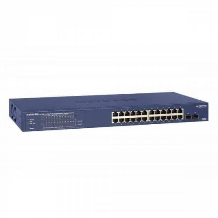 Switch Netgear ProSafe Smart GS724TP v2, 24 Porturi, PoE