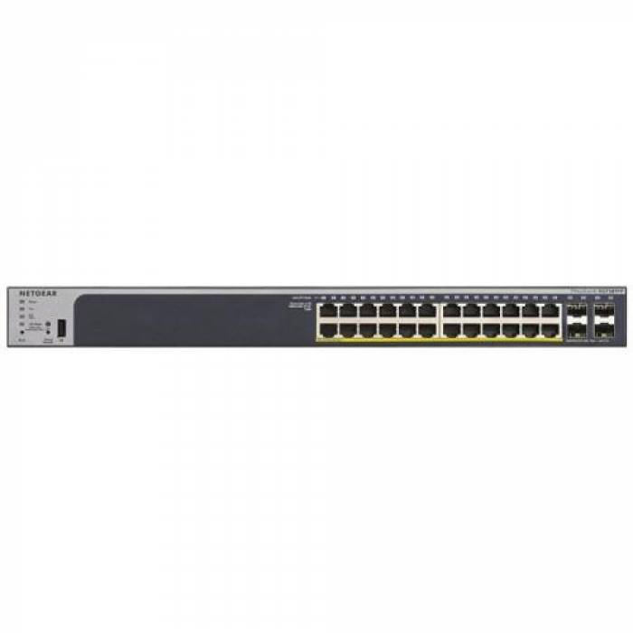 Switch Netgear Smart Pro GS728TPP v2, 24 Porturi, PoE+