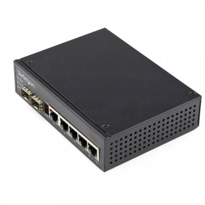 Switch Startech IES1G52UPDIN, 5 porturi, PoE