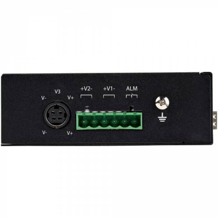 Switch Startech IES1G52UPDIN, 5 porturi, PoE