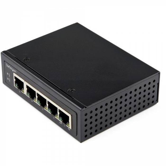 Switch Startech IESC1G50UP, 5 porturi, PoE