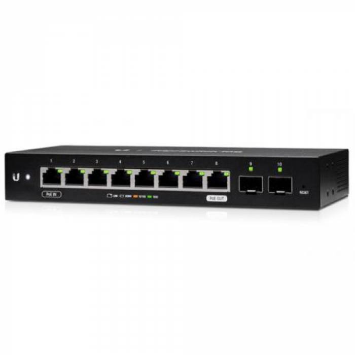 Switch Ubiquiti EdgeSwitch 10X, 8 porturi, PoE