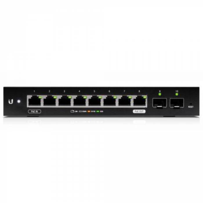 Switch Ubiquiti EdgeSwitch 10X, 8 porturi, PoE