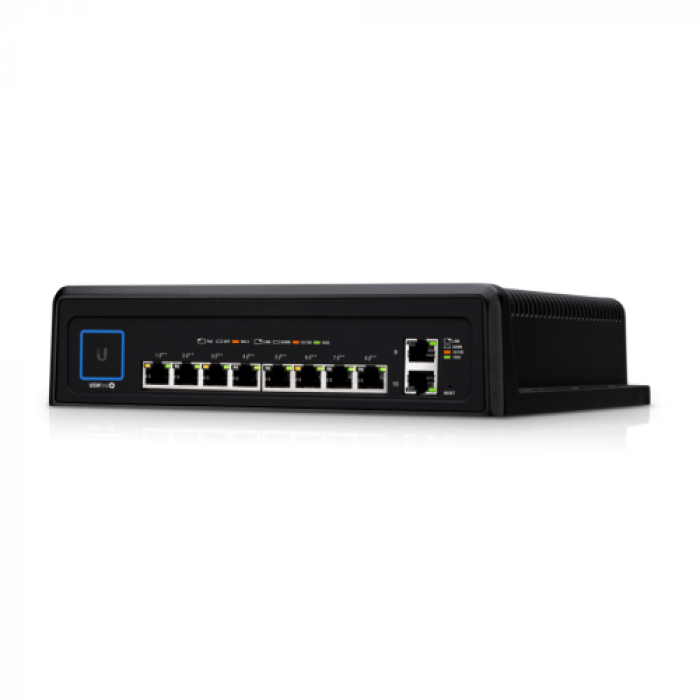 Switch Ubiquiti Industrial, 8 porturi, PoE+