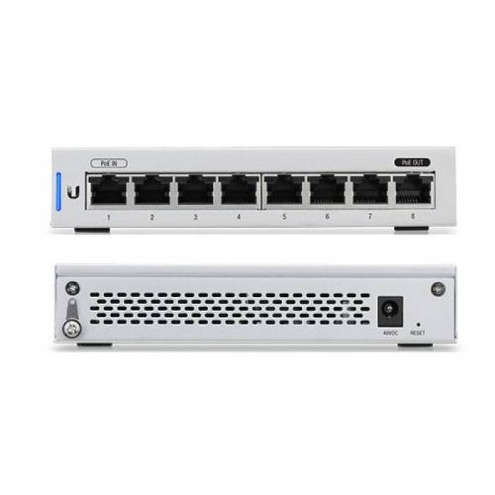 Switch Ubiquiti UniFiSwitch US-8, 8x Port, PoE